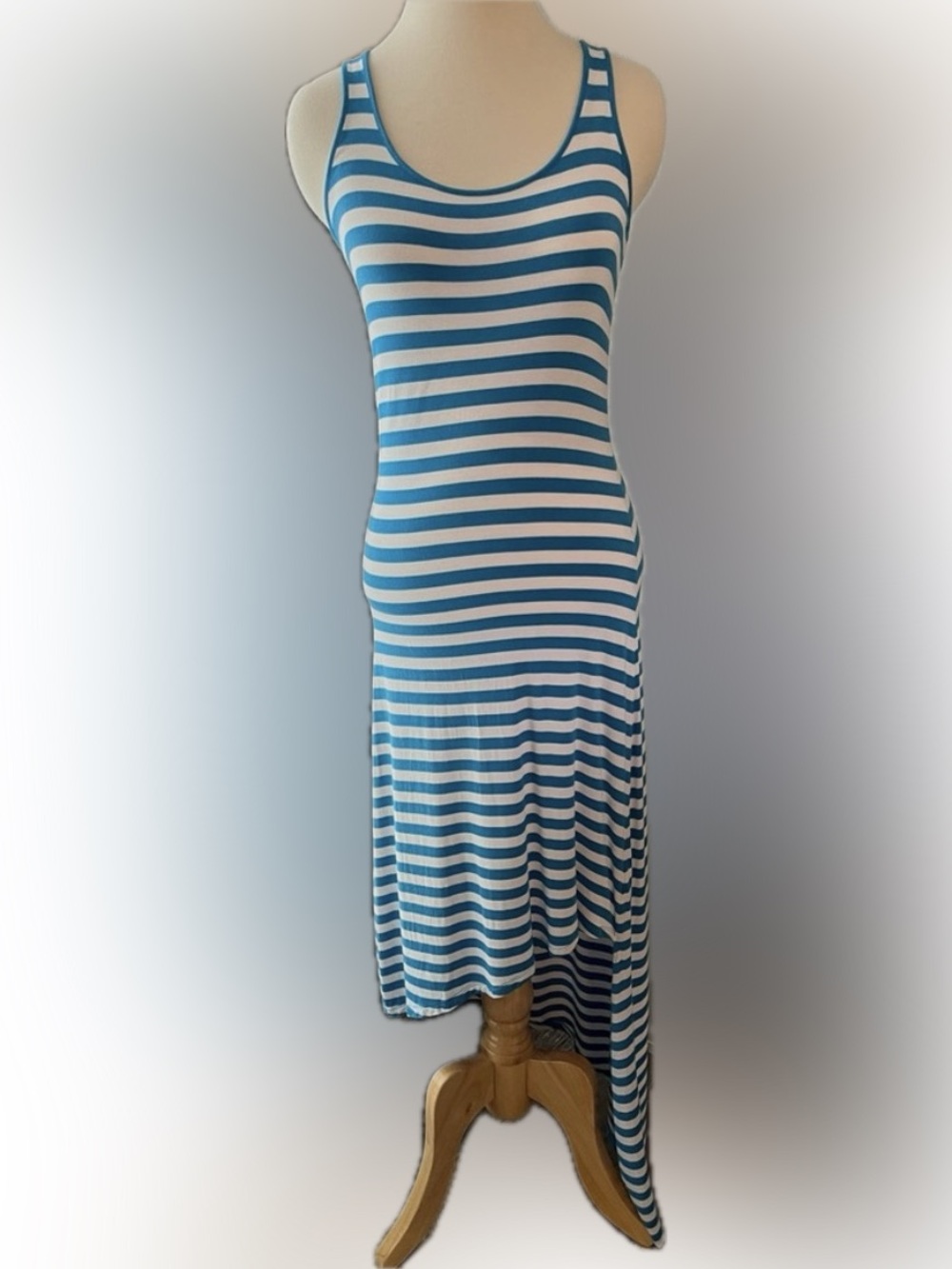 MICHAEL Michael Kors Blue White Striped Asymmetrical Tank Dress size XS